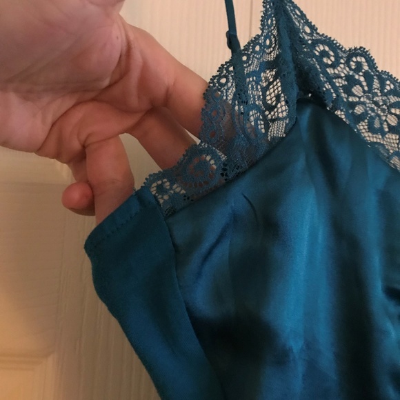 Ann Taylor Turquoise Silk Lace Cami - Picture 5 of 7